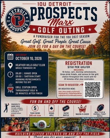 Detroit Prospects Marx Golf Outing flyer
